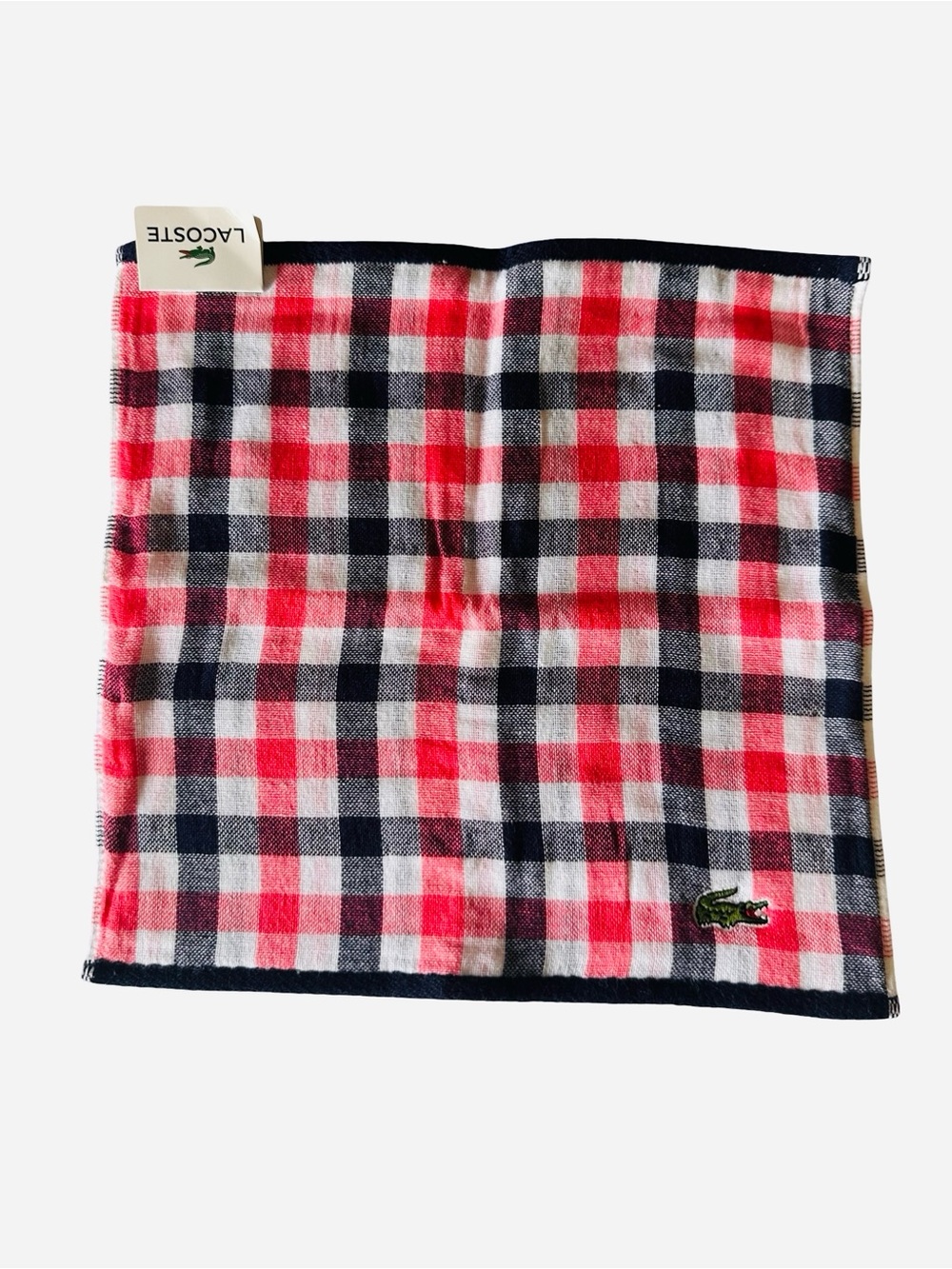 Lacoste NWT Wash Cloth Red, Navy & White